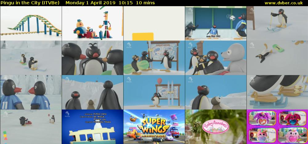 Pingu in the City (ITVBe) Monday 1 April 2019 10:15 - 10:25