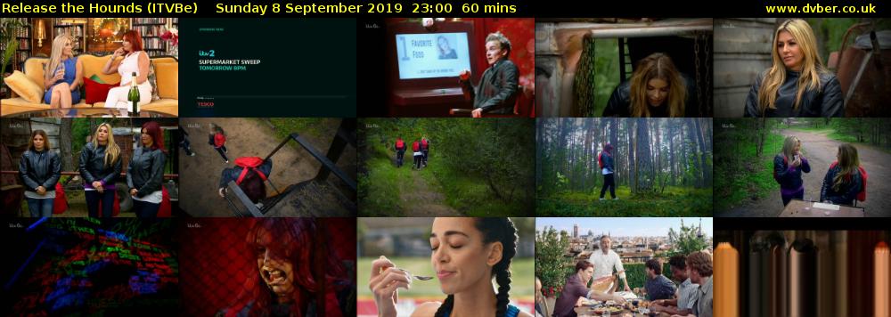 Release the Hounds (ITVBe) Sunday 8 September 2019 23:00 - 00:00