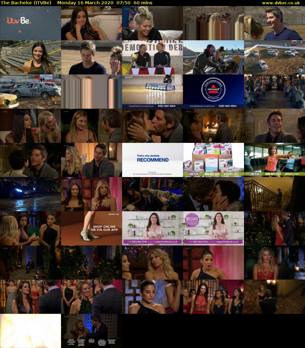 The Bachelor (ITVBe) Monday 16 March 2020 07:50 - 08:50