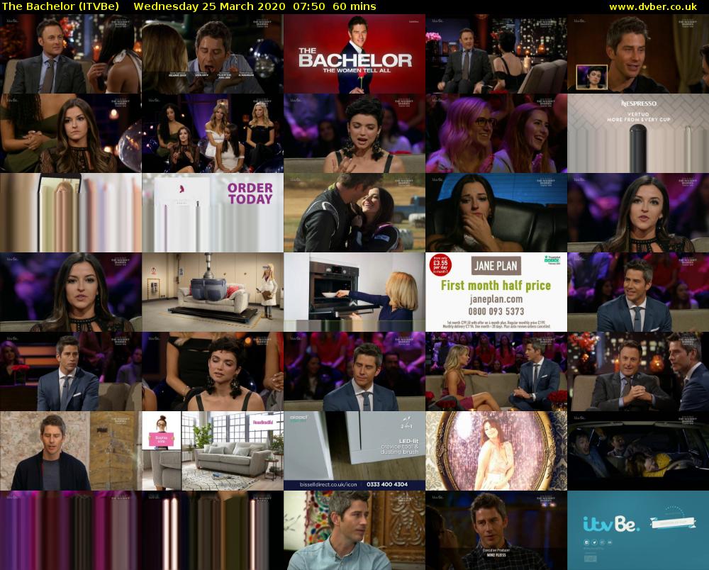 The Bachelor (ITVBe) Wednesday 25 March 2020 07:50 - 08:50