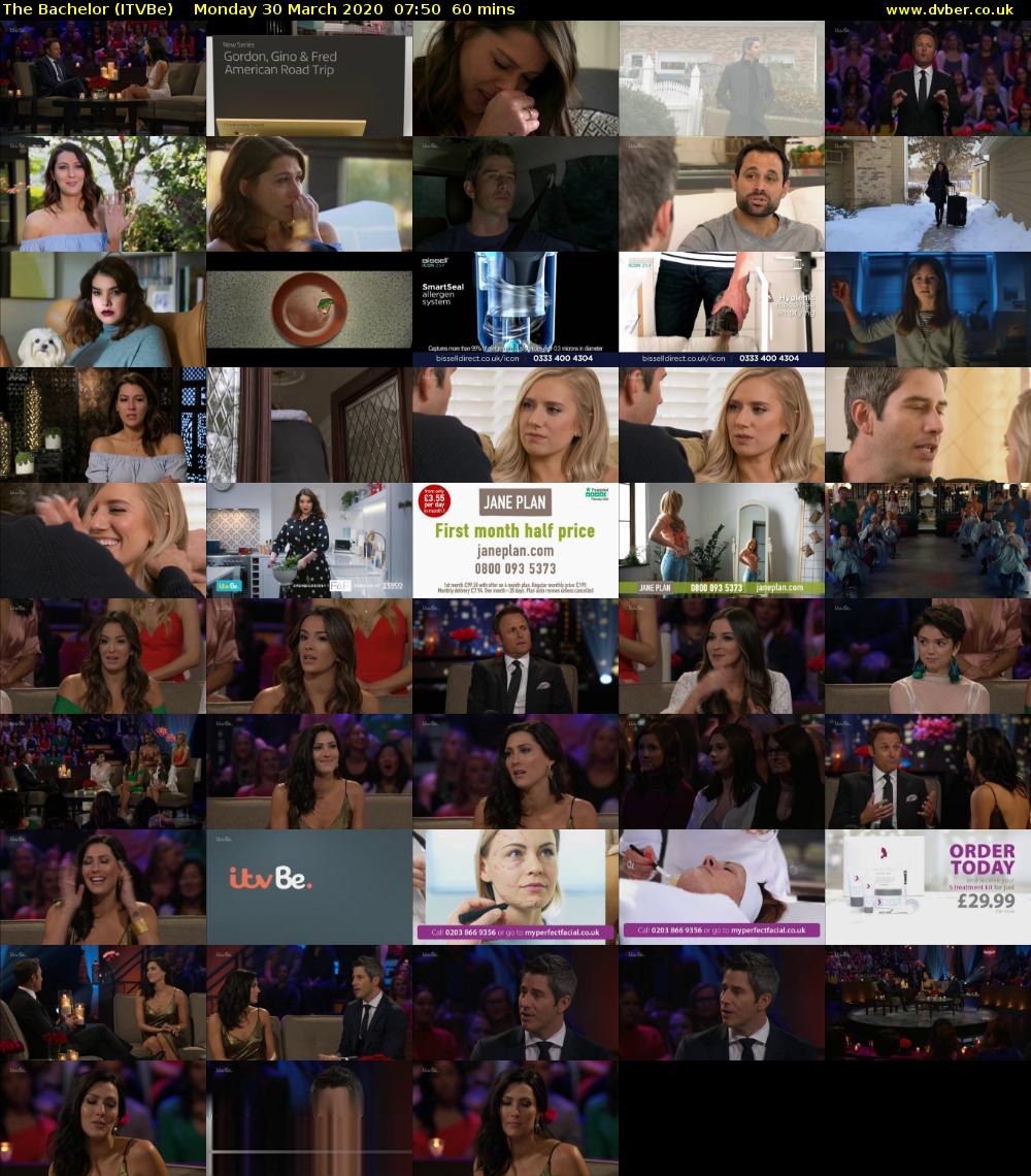 The Bachelor (ITVBe) Monday 30 March 2020 07:50 - 08:50