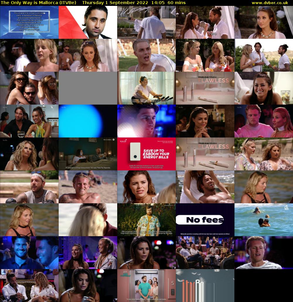 The Only Way Is Mallorca (ITVBe) Thursday 1 September 2022 14:05 - 15:05