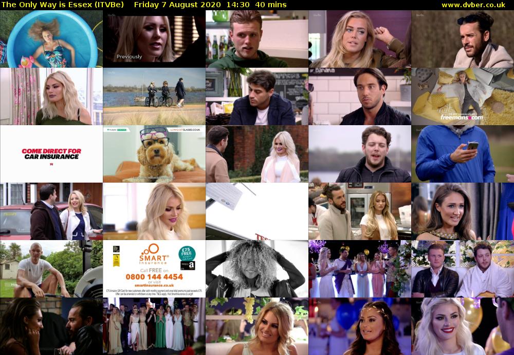 The Only Way is Essex (ITVBe) Friday 7 August 2020 14:30 - 15:10