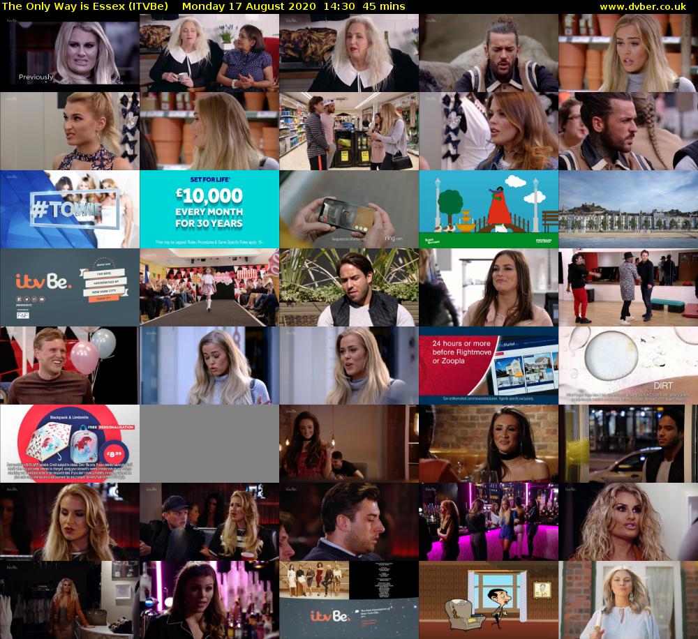 The Only Way is Essex (ITVBe) Monday 17 August 2020 14:30 - 15:15