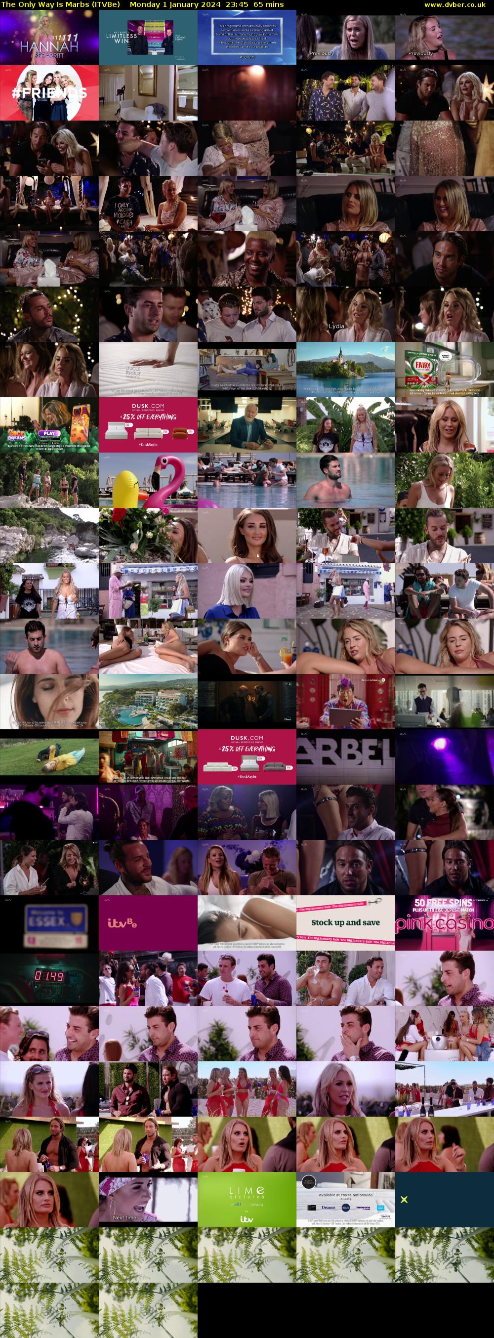 The Only Way is Marbs (ITVBe) Monday 1 January 2024 23:45 - 00:50