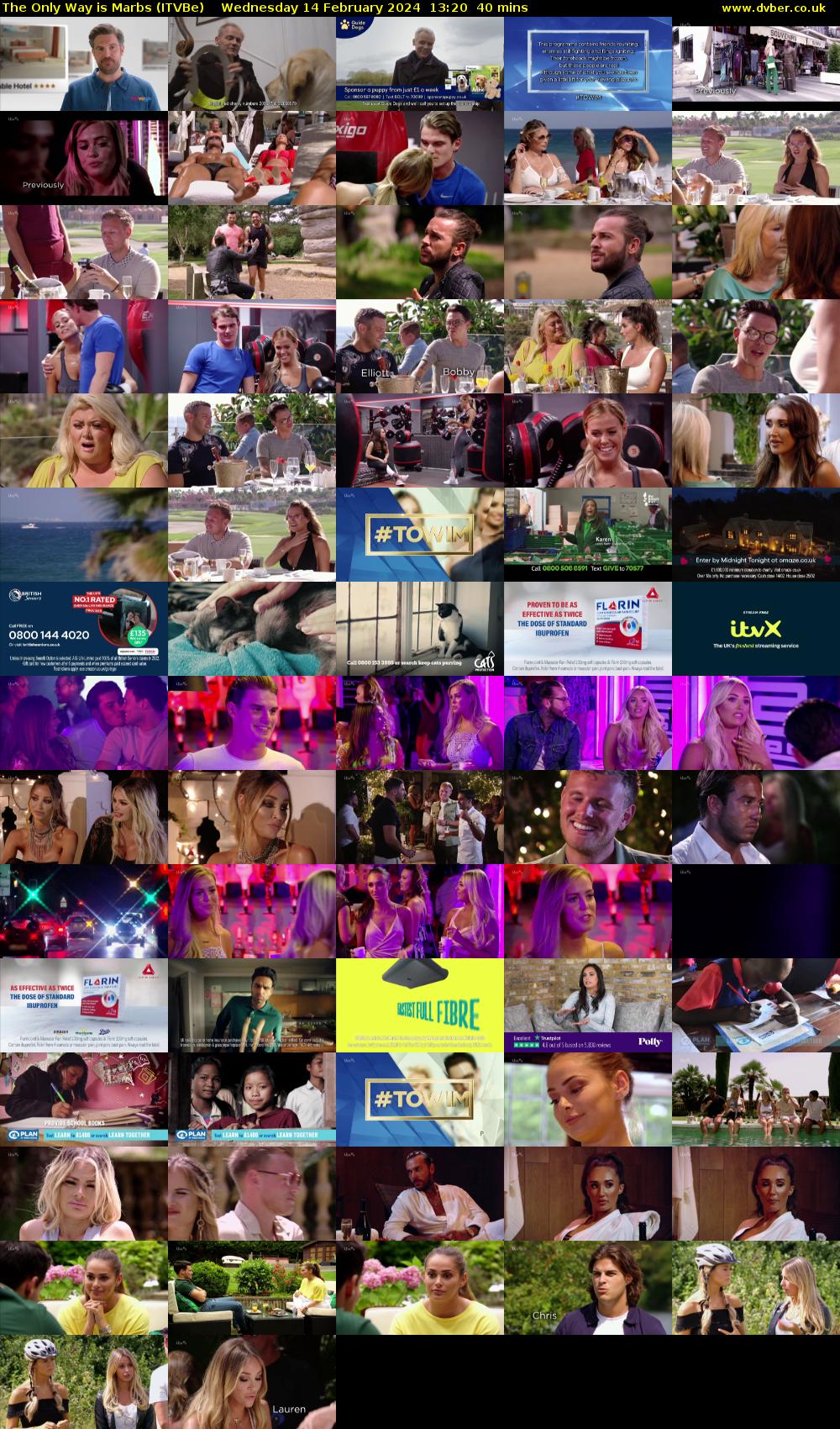 The Only Way is Marbs (ITVBe) Wednesday 14 February 2024 13:20 - 14:00
