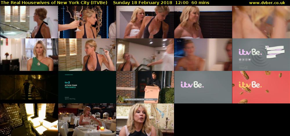 The Real Housewives of New York City (ITVBe) Sunday 18 February 2018 12:00 - 13:00