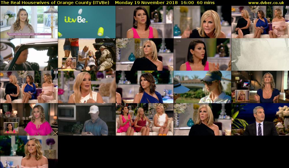 The Real Housewives of Orange County (ITVBe) Monday 19 November 2018 16:00 - 17:00