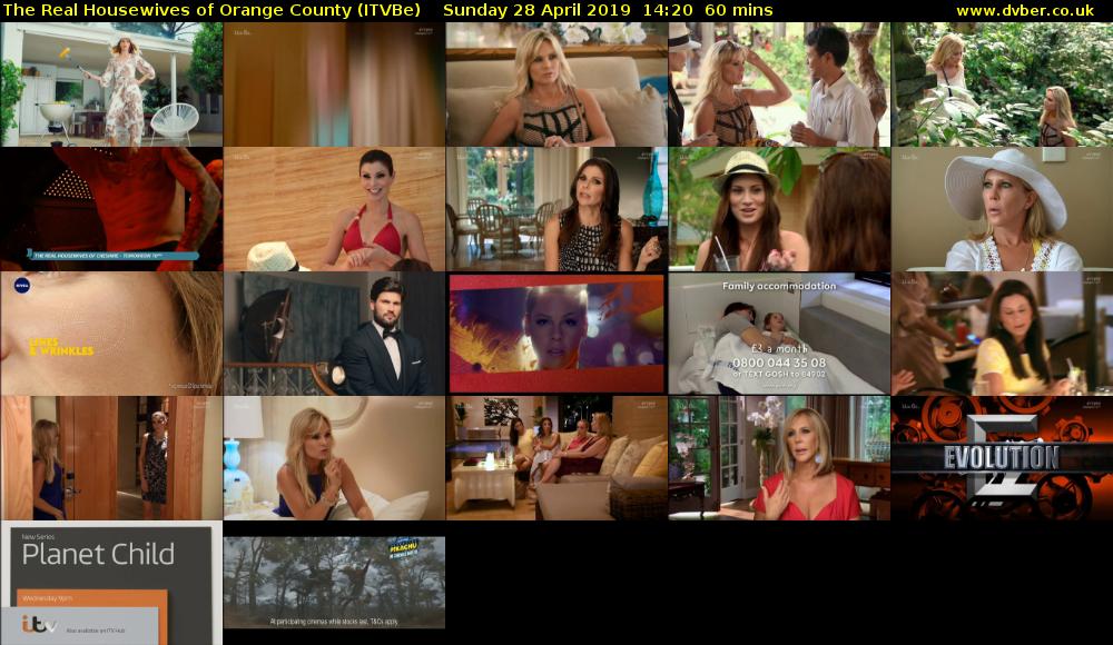 The Real Housewives of Orange County (ITVBe) Sunday 28 April 2019 14:20 - 15:20
