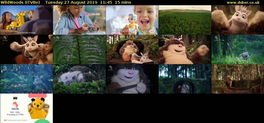 WildWoods (ITVBe) Tuesday 27 August 2019 11:45 - 12:00