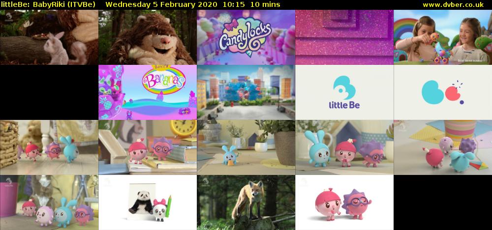 littleBe: BabyRiki (ITVBe) Wednesday 5 February 2020 10:15 - 10:25