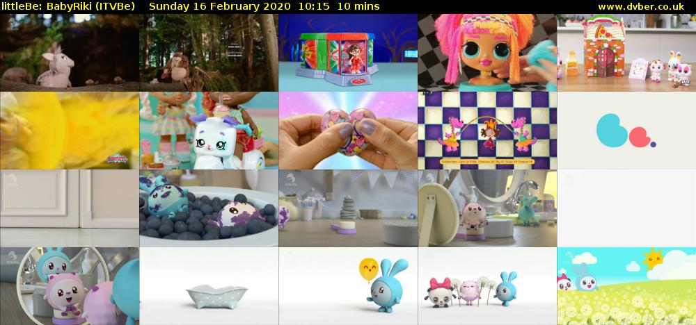 littleBe: BabyRiki (ITVBe) Sunday 16 February 2020 10:15 - 10:25