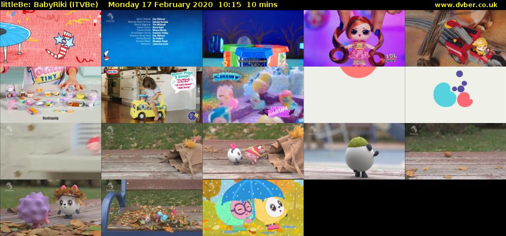littleBe: BabyRiki (ITVBe) Monday 17 February 2020 10:15 - 10:25