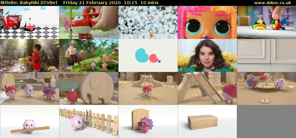 littleBe: BabyRiki (ITVBe) Friday 21 February 2020 10:15 - 10:25