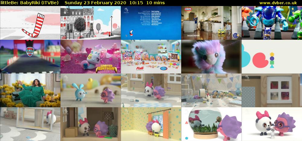 littleBe: BabyRiki (ITVBe) Sunday 23 February 2020 10:15 - 10:25