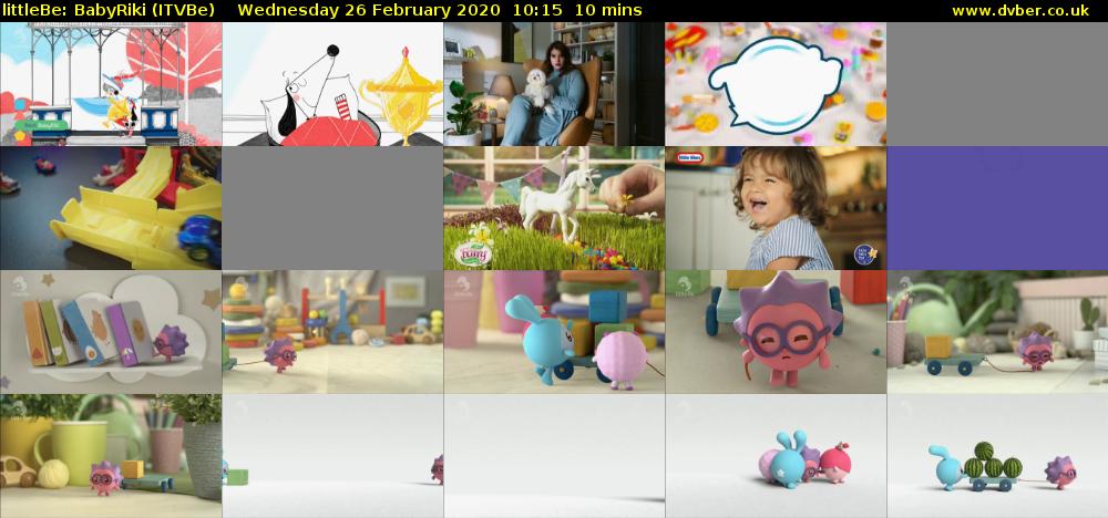 littleBe: BabyRiki (ITVBe) Wednesday 26 February 2020 10:15 - 10:25