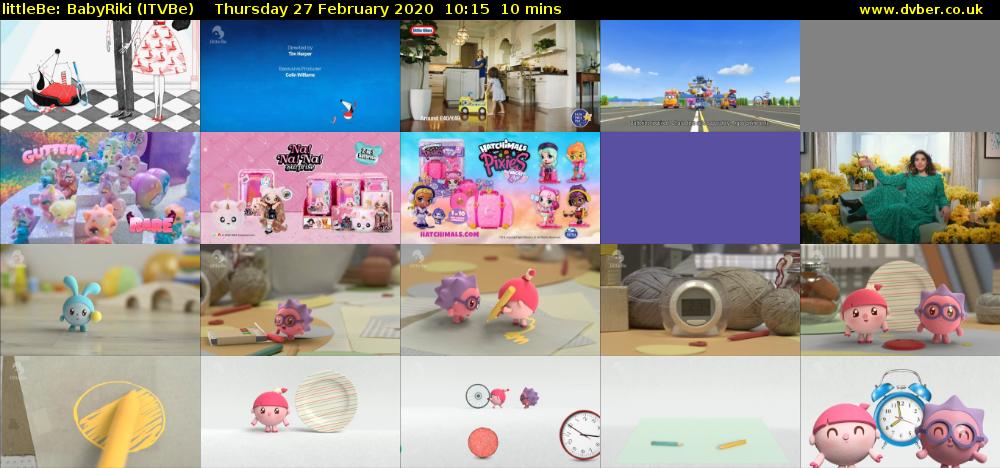 littleBe: BabyRiki (ITVBe) Thursday 27 February 2020 10:15 - 10:25