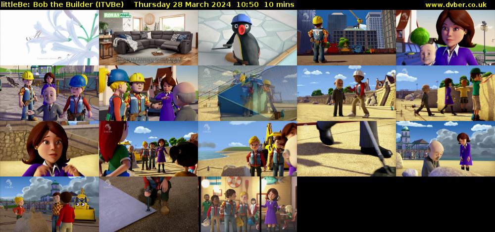 littleBe: Bob the Builder (ITVBe) Thursday 28 March 2024 10:50 - 11:00