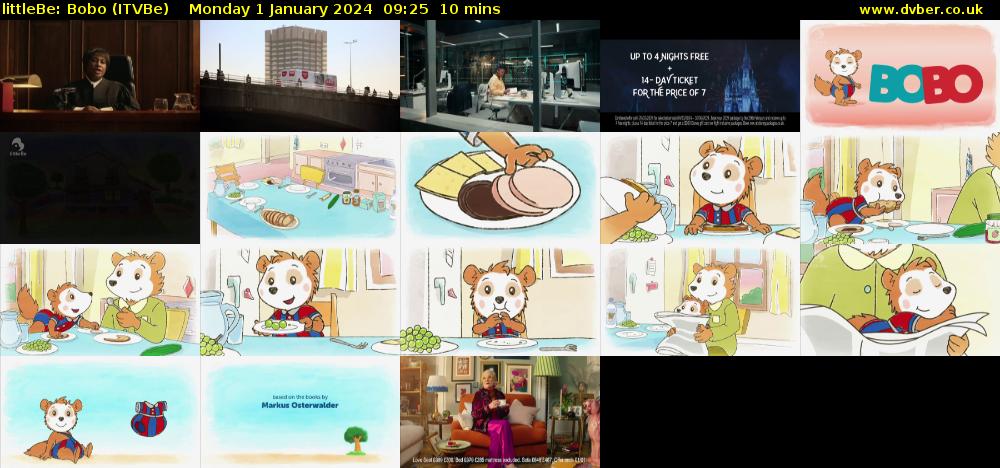 littleBe: Bobo (ITVBe) Monday 1 January 2024 09:25 - 09:35