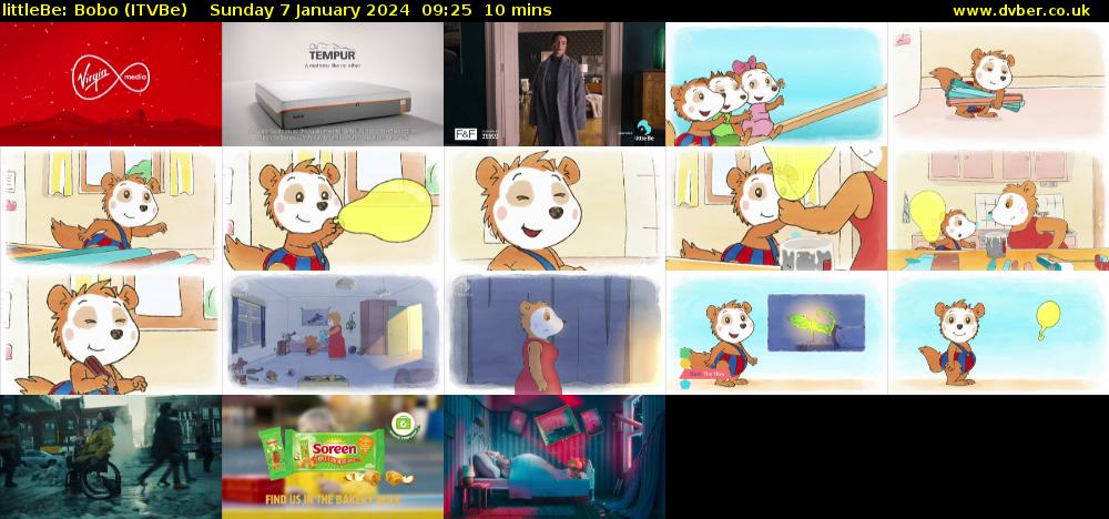 littleBe: Bobo (ITVBe) Sunday 7 January 2024 09:25 - 09:35