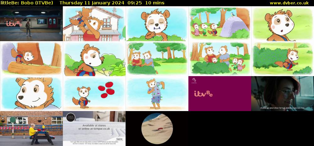 littleBe: Bobo (ITVBe) Thursday 11 January 2024 09:25 - 09:35