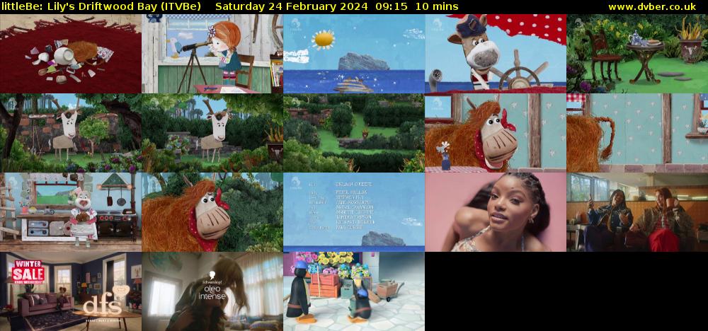 littleBe: Lily's Driftwood Bay (ITVBe) Saturday 24 February 2024 09:15 - 09:25