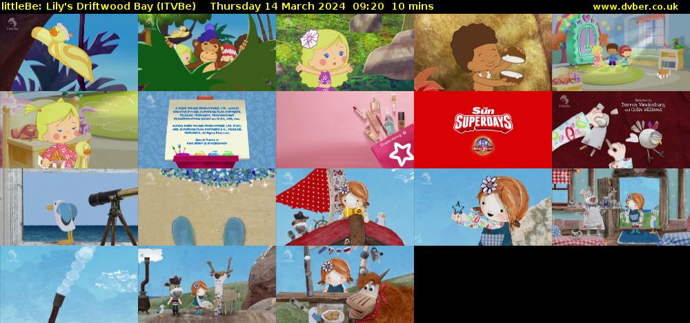littleBe: Lily's Driftwood Bay (ITVBe) Thursday 14 March 2024 09:20 - 09:30