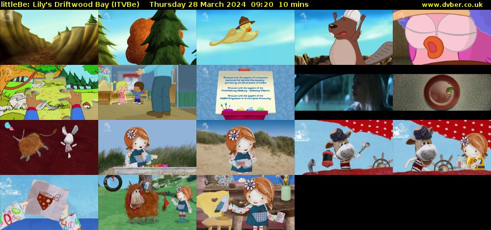 littleBe: Lily's Driftwood Bay (ITVBe) Thursday 28 March 2024 09:20 - 09:30