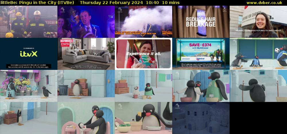 littleBe: Pingu in the City (ITVBe) Thursday 22 February 2024 10:40 - 10:50