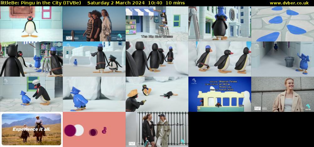 littleBe: Pingu in the City (ITVBe) Saturday 2 March 2024 10:40 - 10:50