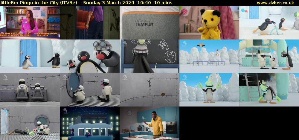 littleBe: Pingu in the City (ITVBe) Sunday 3 March 2024 10:40 - 10:50
