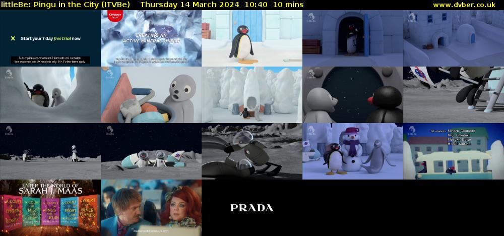 littleBe: Pingu in the City (ITVBe) Thursday 14 March 2024 10:40 - 10:50