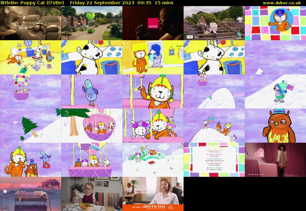 littleBe: Poppy Cat (ITVBe) Friday 22 September 2023 09:35 - 09:50