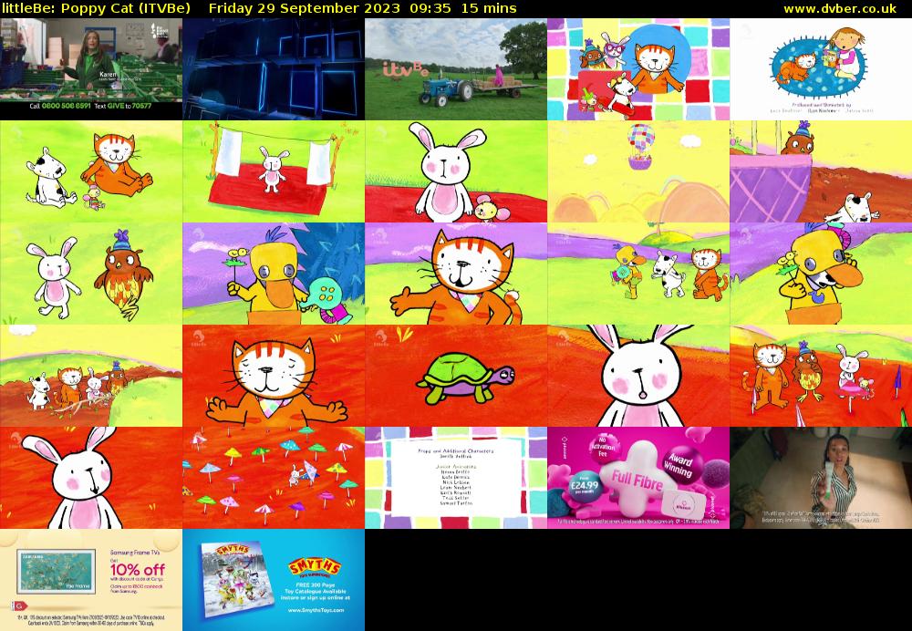 littleBe: Poppy Cat (ITVBe) Friday 29 September 2023 09:35 - 09:50