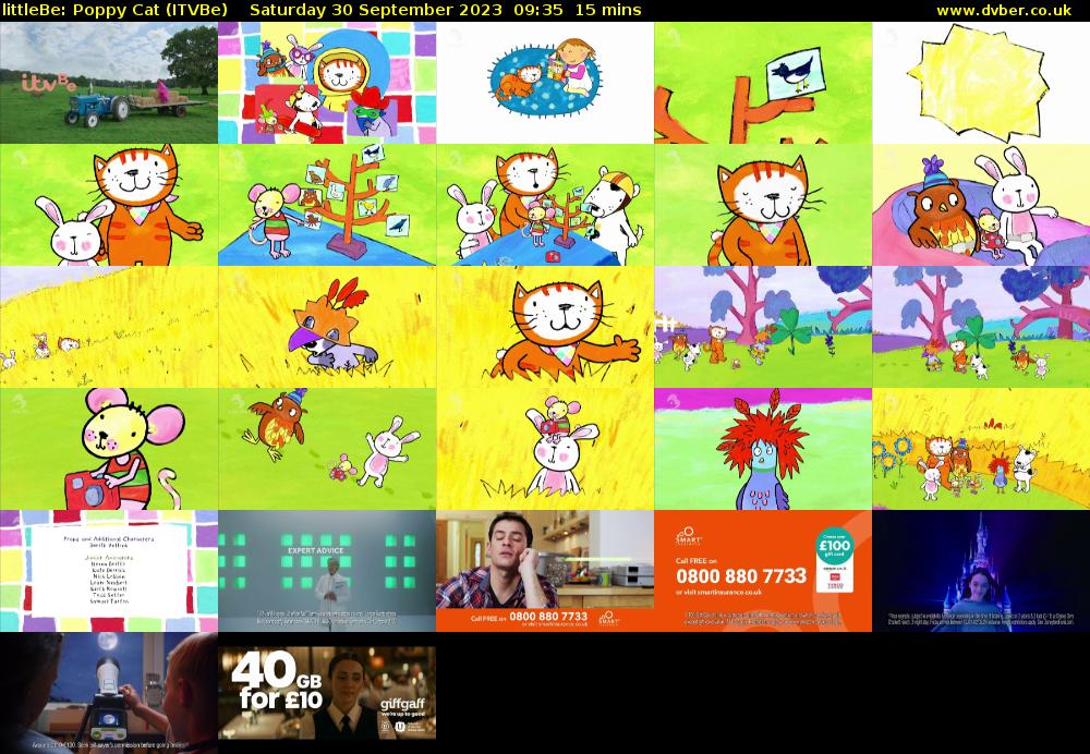 littleBe: Poppy Cat (ITVBe) Saturday 30 September 2023 09:35 - 09:50