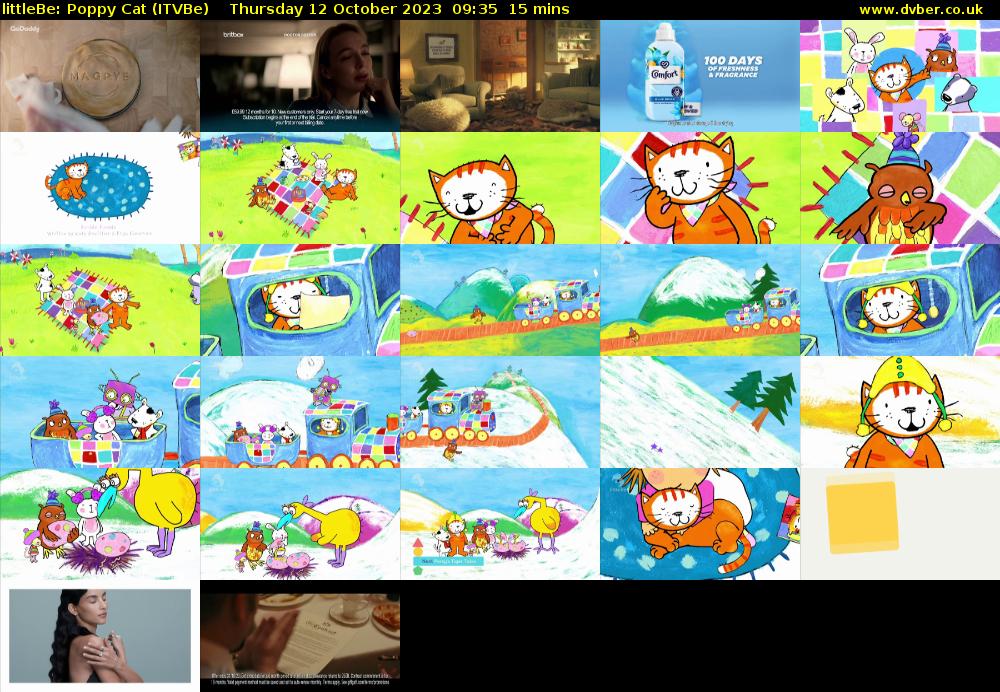 littleBe: Poppy Cat (ITVBe) Thursday 12 October 2023 09:35 - 09:50