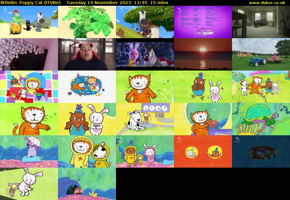 littleBe: Poppy Cat (ITVBe) Tuesday 14 November 2023 11:45 - 12:00