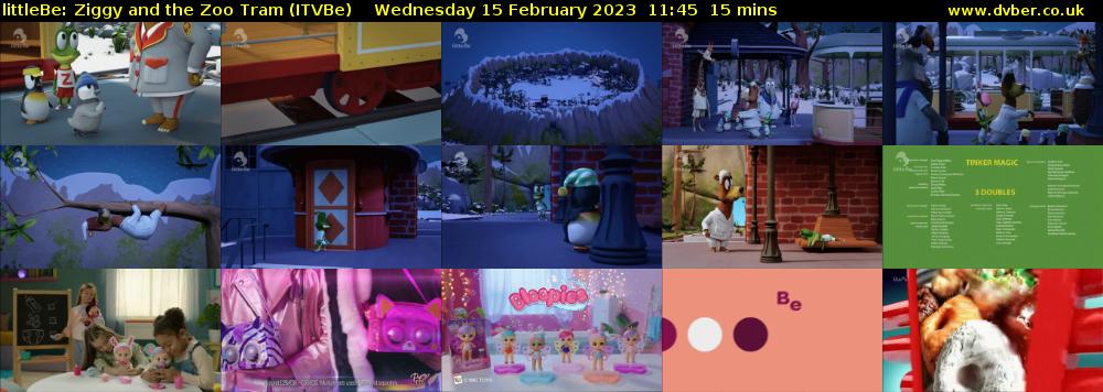 littleBe: Ziggy and the Zoo Tram (ITVBe) Wednesday 15 February 2023 11:45 - 12:00