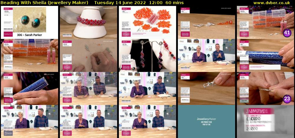 Beading With Sheila (Jewellery Maker) Tuesday 14 June 2022 12:00 - 13:00