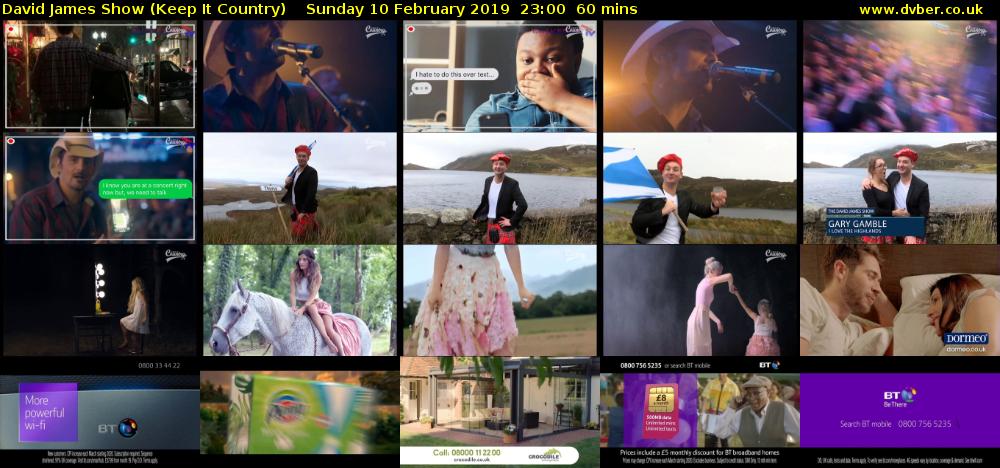 David James Show (Keep It Country) Sunday 10 February 2019 23:00 - 00:00