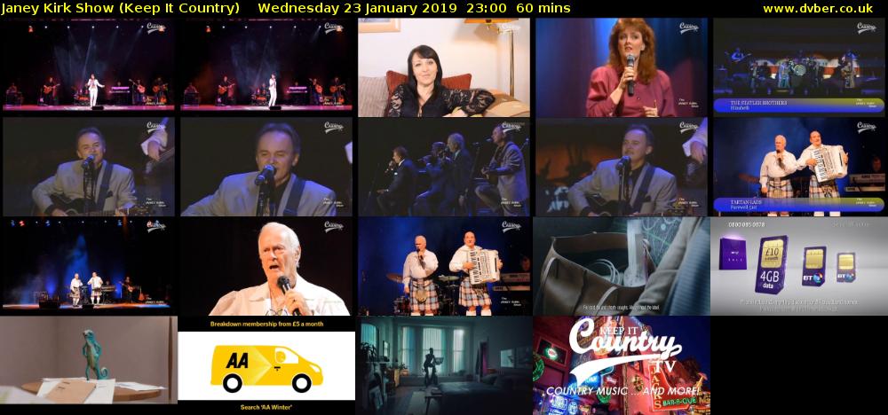 Janey Kirk Show (Keep It Country) Wednesday 23 January 2019 23:00 - 00:00