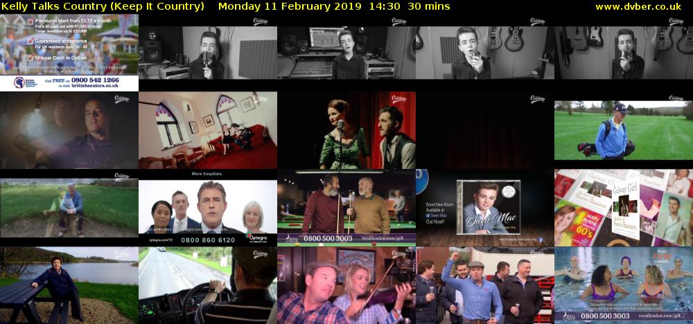 Kelly Talks Country (Keep It Country) Monday 11 February 2019 14:30 - 15:00
