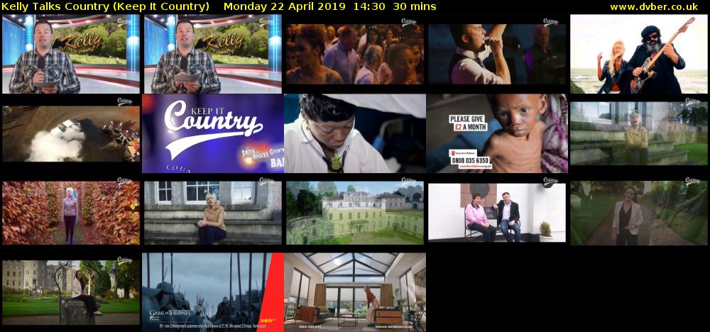 Kelly Talks Country (Keep It Country) Monday 22 April 2019 14:30 - 15:00