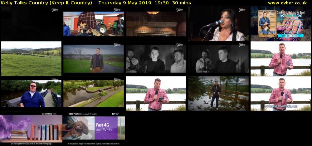 Kelly Talks Country (Keep It Country) Thursday 9 May 2019 19:30 - 20:00