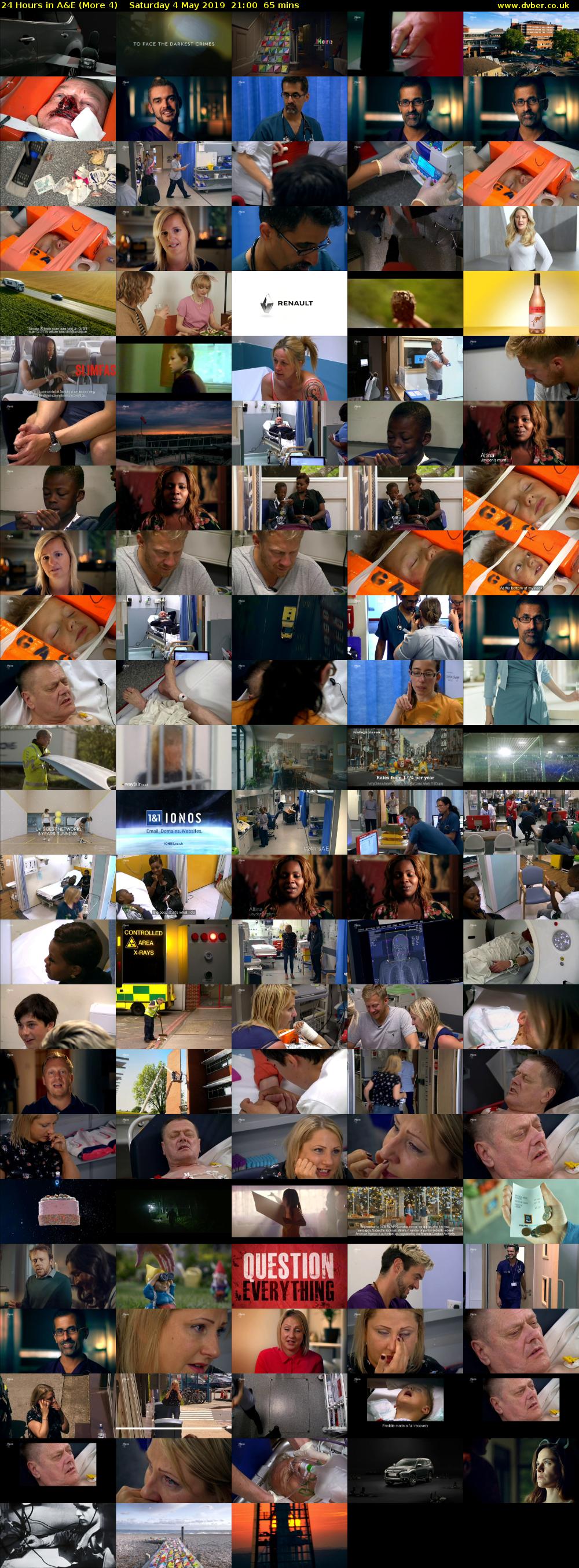 24 Hours in A&E (More 4) Saturday 4 May 2019 21:00 - 22:05