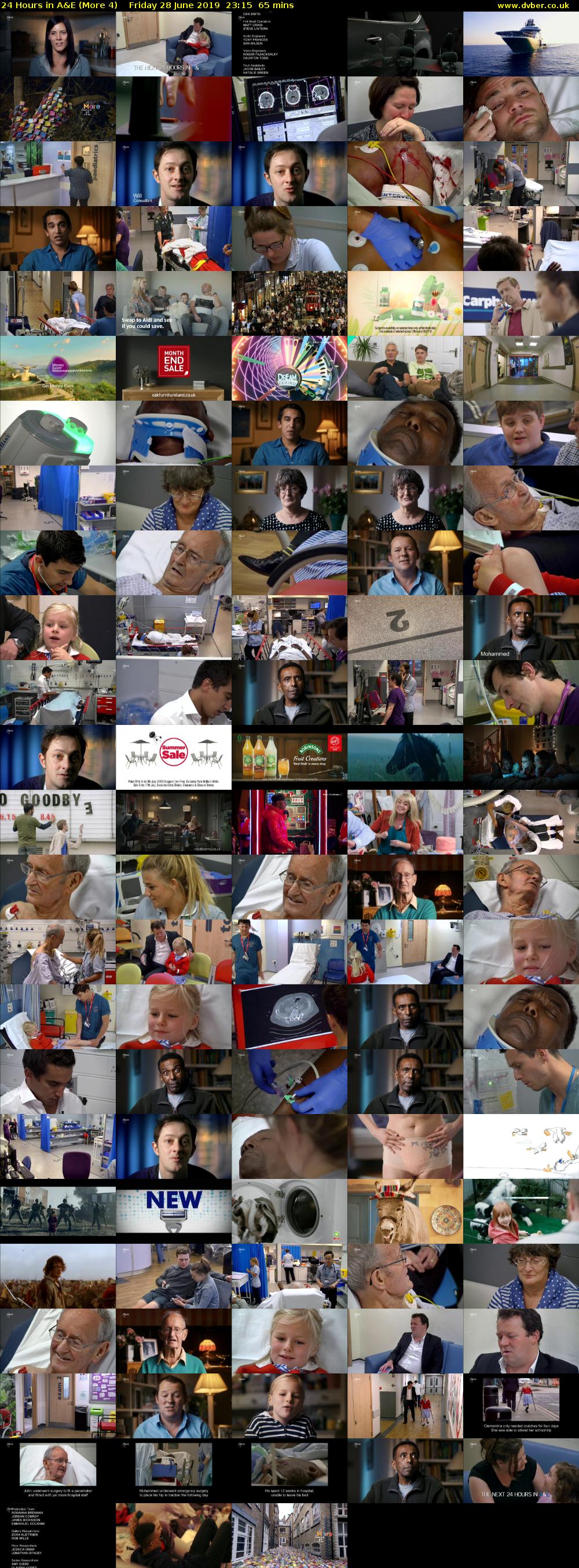 24 Hours in A&E (More 4) Friday 28 June 2019 23:15 - 00:20