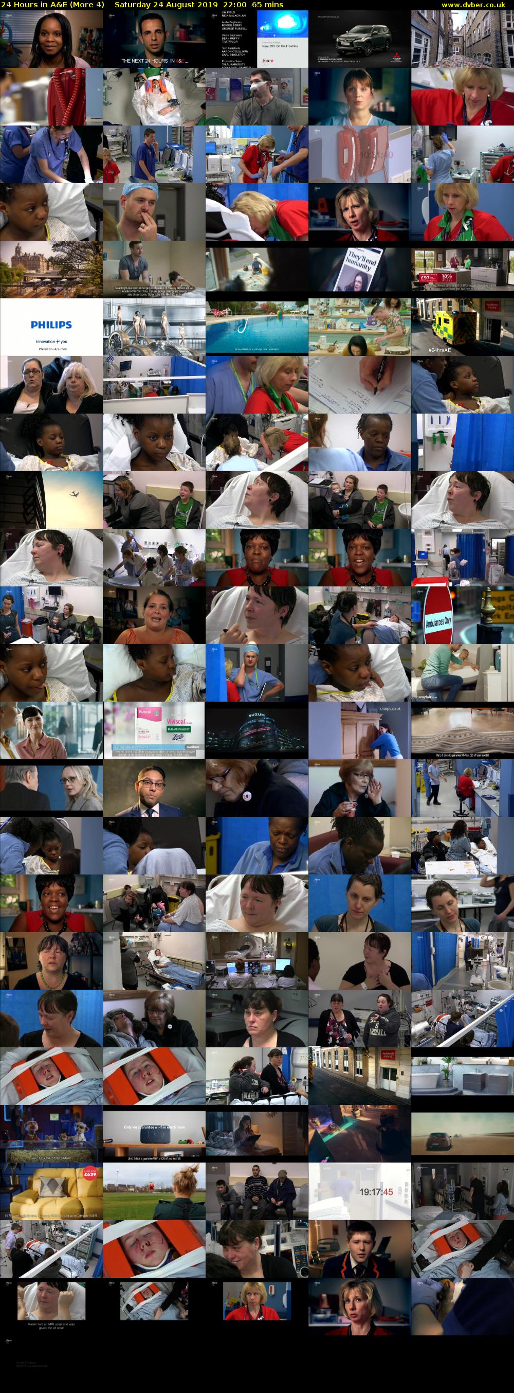 24 Hours in A&E (More 4) Saturday 24 August 2019 22:00 - 23:05