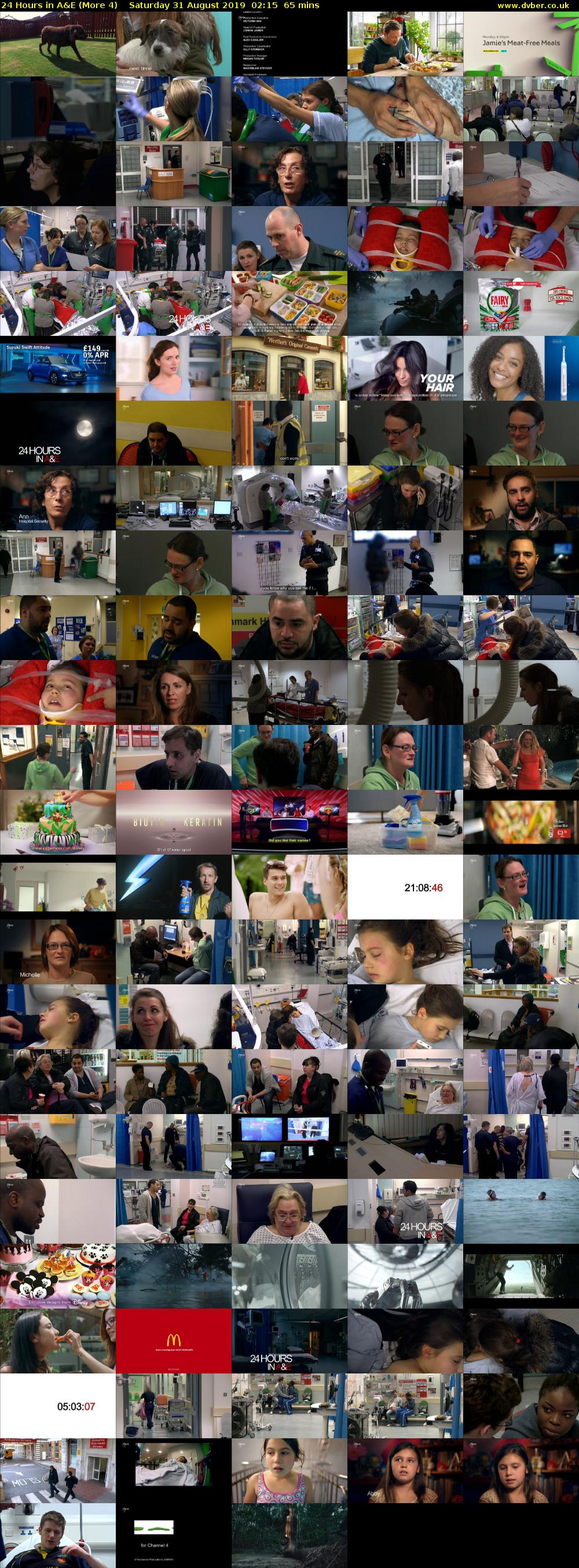 24 Hours in A&E (More 4) Saturday 31 August 2019 02:15 - 03:20