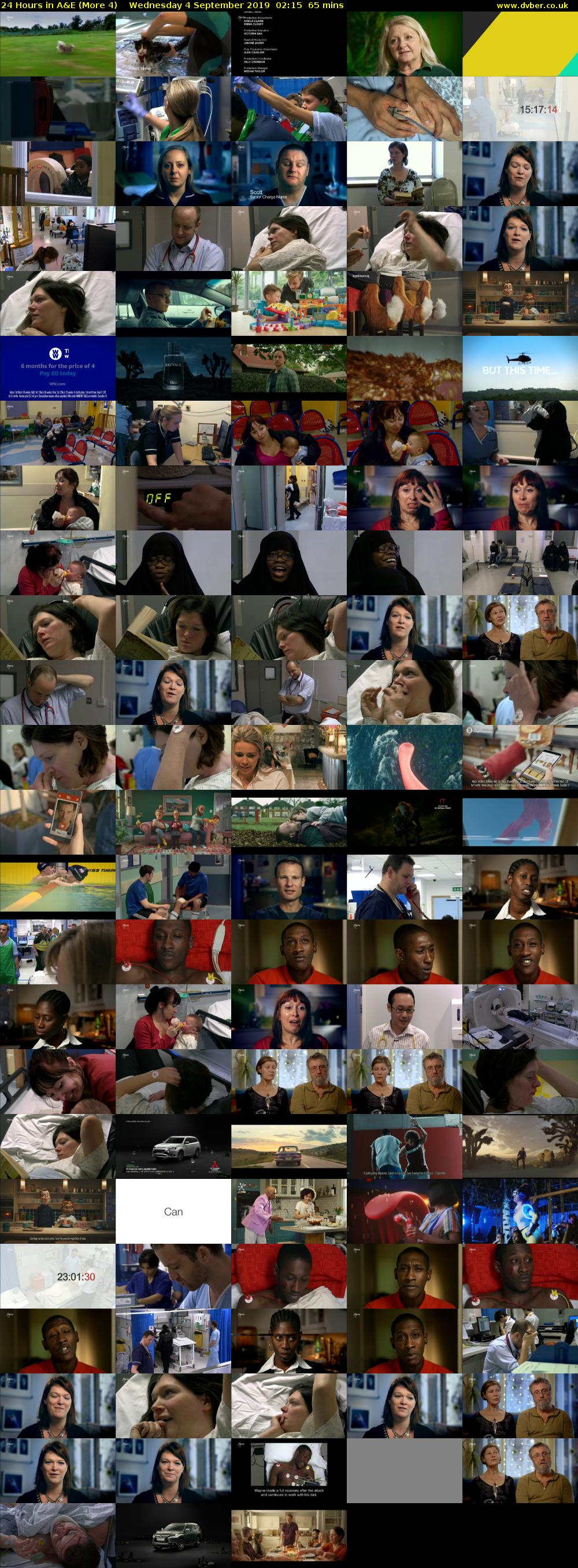 24 Hours in A&E (More 4) Wednesday 4 September 2019 02:15 - 03:20
