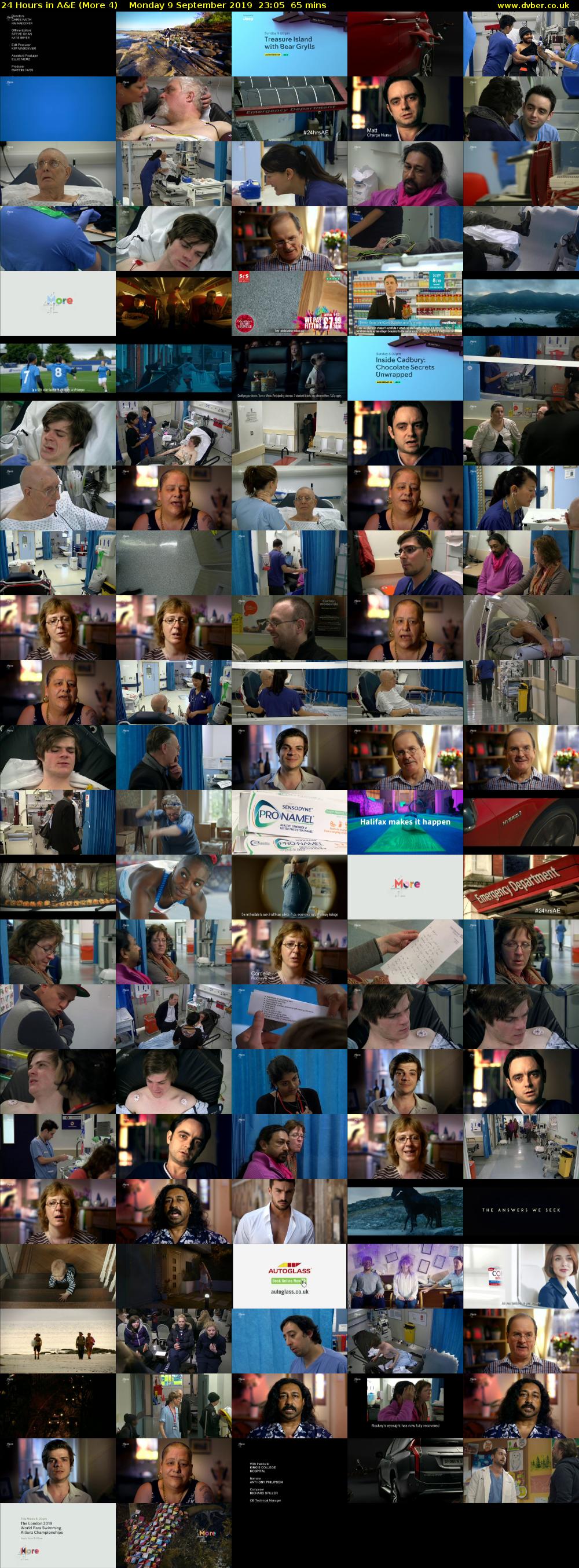 24 Hours in A&E (More 4) Monday 9 September 2019 23:05 - 00:10